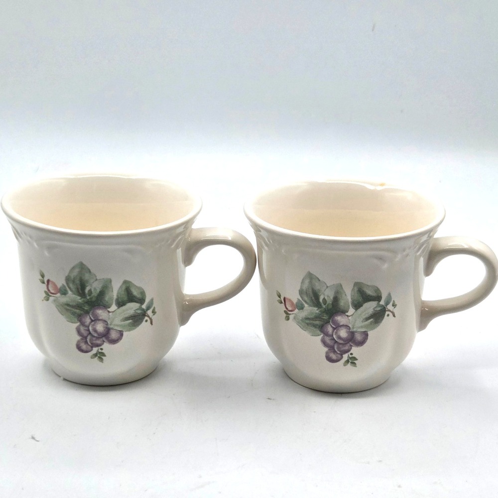 Pfaltzgraff‎ GRAPEVINE Stoneware Coffee/Tea Mug/Cup-Set Of 2